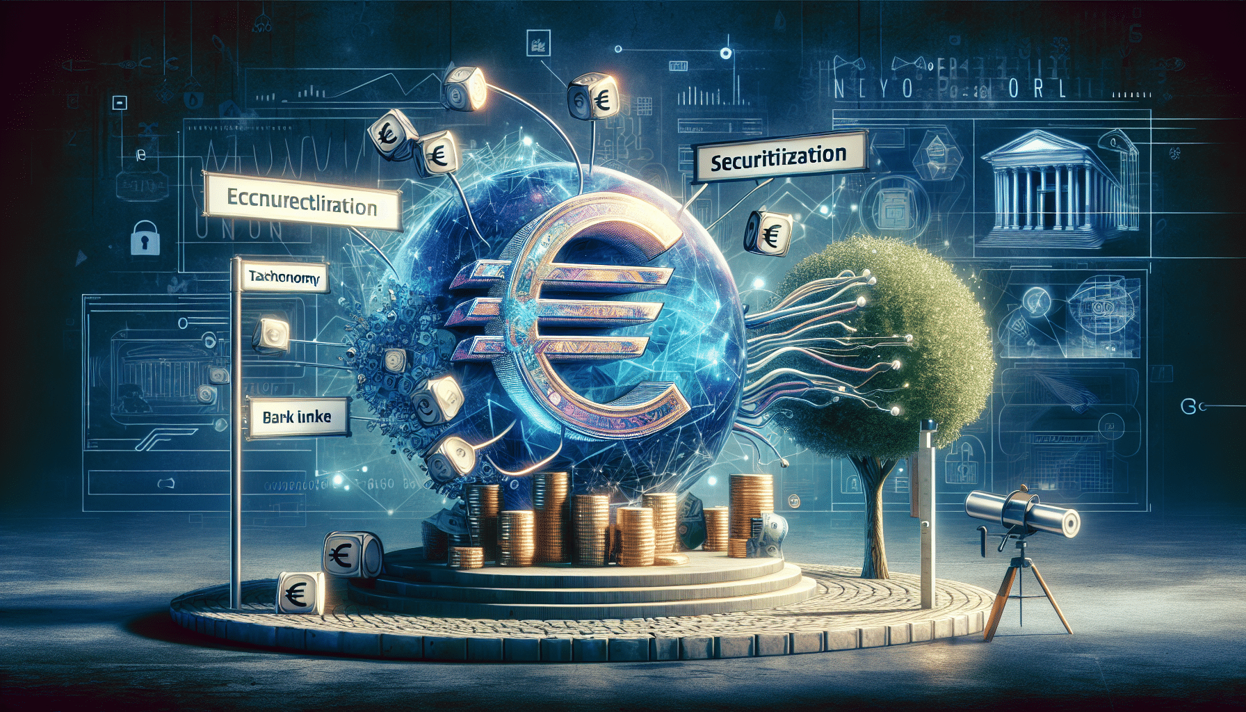 découvrez pourquoi les banques françaises s'engagent dans la campagne pour l'euro numérique, la titrisation et la taxonomie.